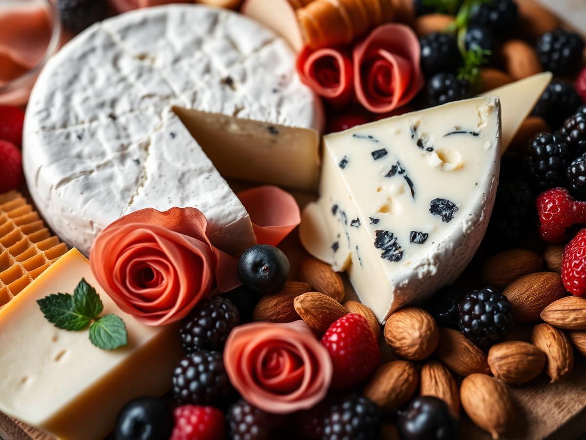 Curated cheese selection